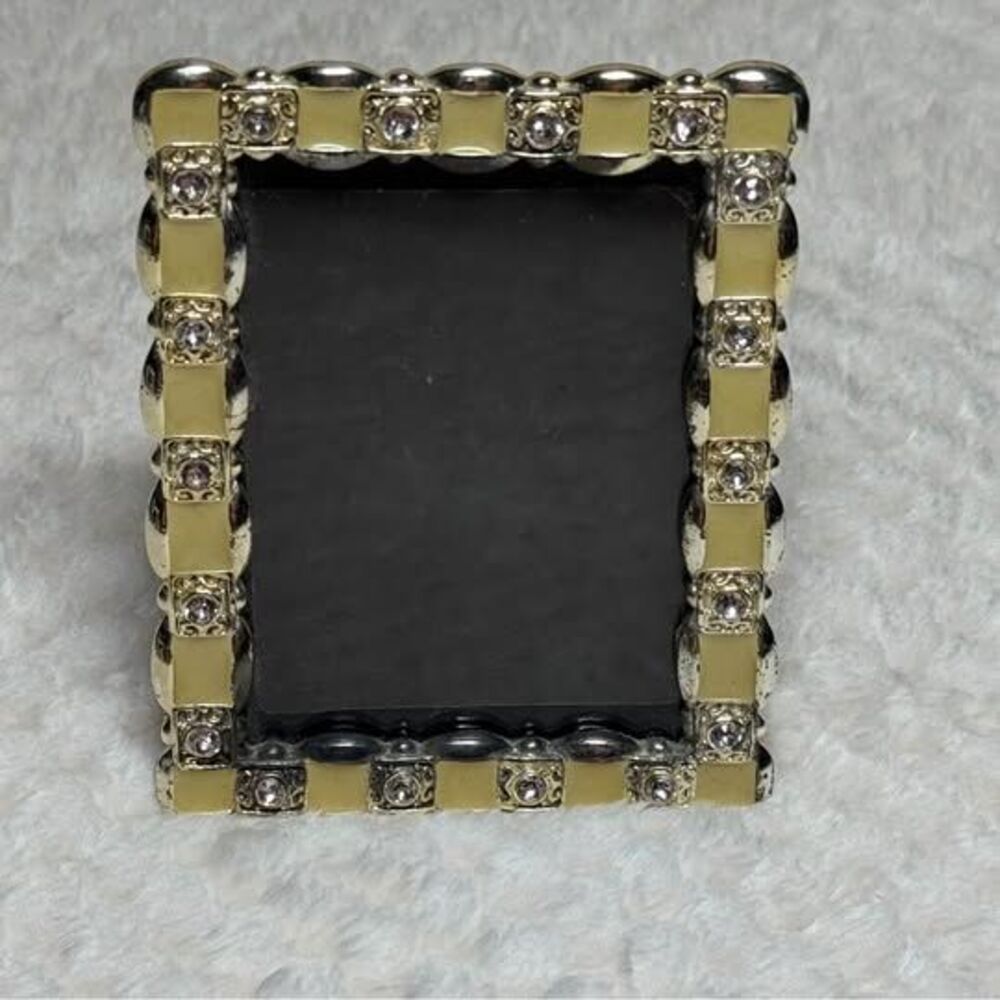 Jeweled Gold-Tone Mini Picture Frame